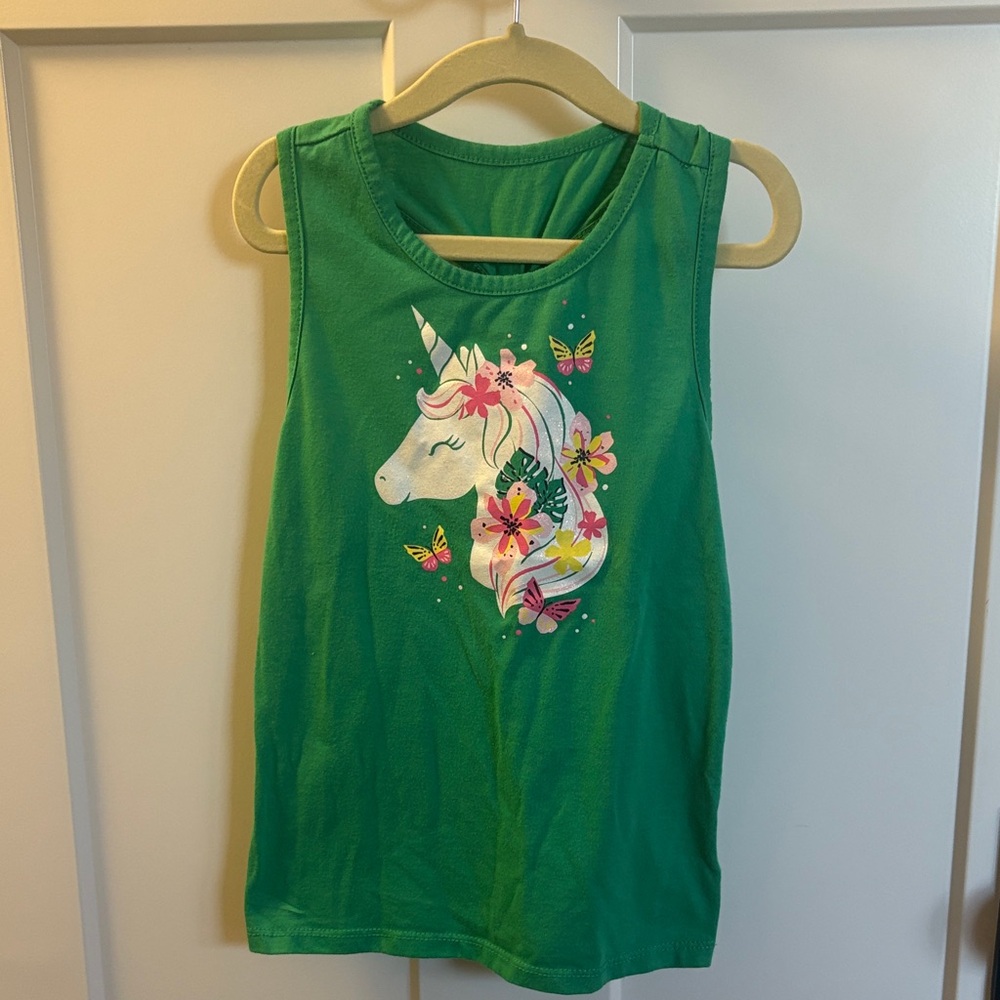 Epic Threads Green Unicorn Tank Top